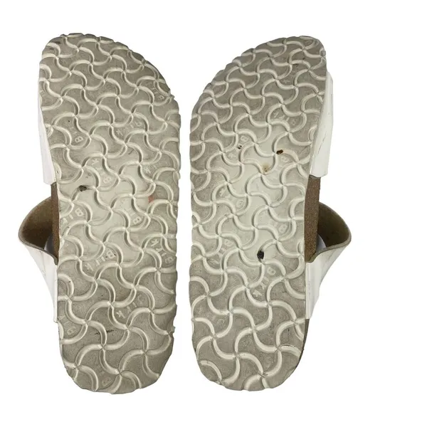 Birkenstock Birki's Sandals White three straps‎ with buckles EU 40 L9 M7 - Image 10