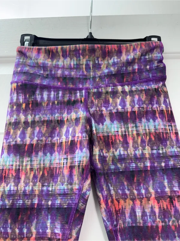 ALO Yoga Purple Multicolor Patterned Leggings - Image 5