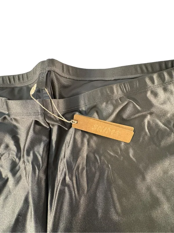 SKIMS Shine Spandex Jersey Bike Shorts 4X Gray Chalk NWT High Rise Plus - Image 4