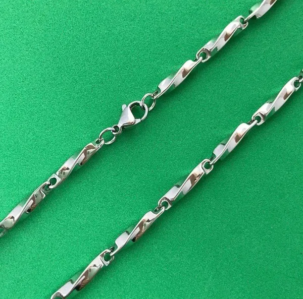 Titanium Steel Link Chain Necklace for Men Women,Unisex Punk Hip Hop Necklace - Image 3