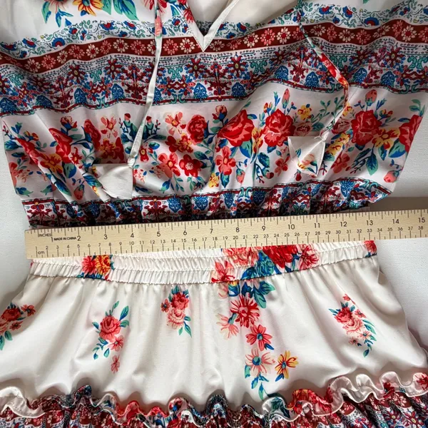 MISA Los Angeles‎ Ximena Mini Dress Size XS Floral Smocked Boho Flowy Festival - Image 13