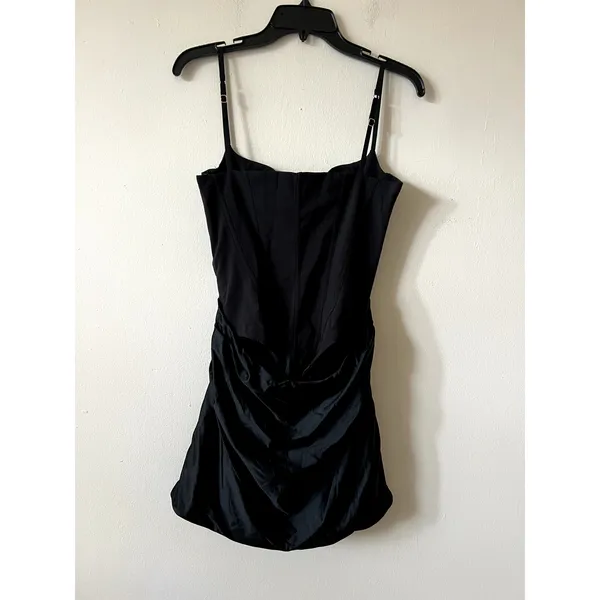 Oh Polly Lovella Draped Corset Mini Dress in Black Size 6 New - Image 7
