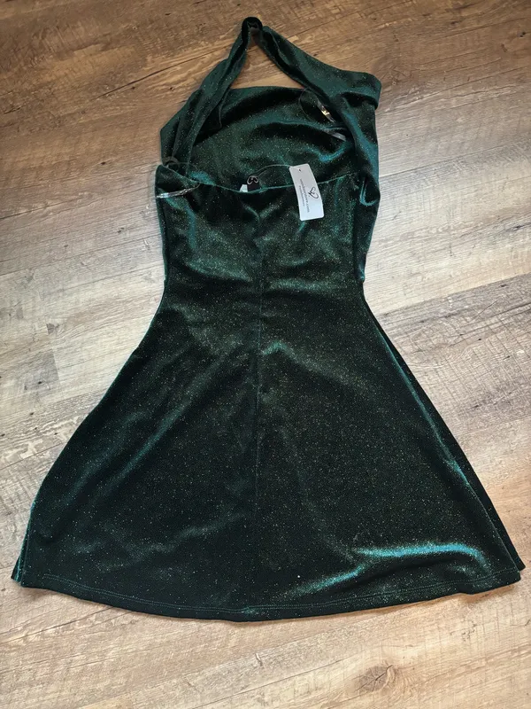 Windsor Midnight Magic Glitter Velvet Mini Dress - Image 3