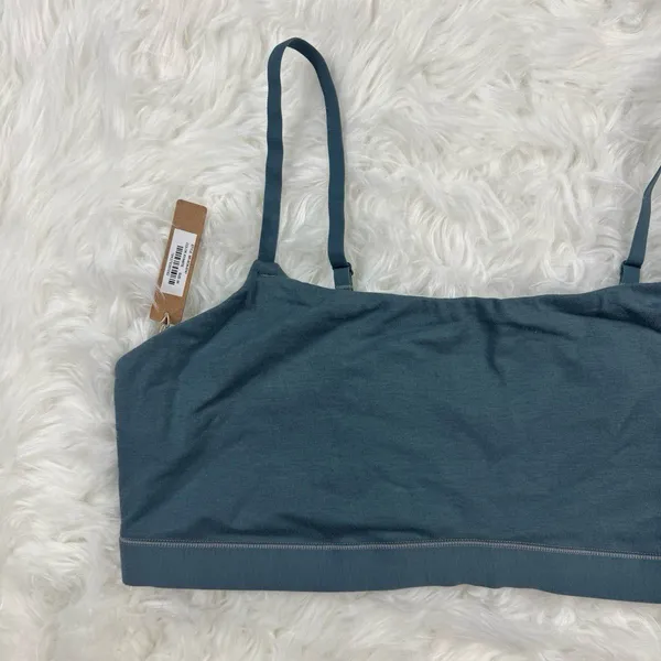 Skims Cotton Jersey Scoop Bralette Kyanite Size 3X - Image 3