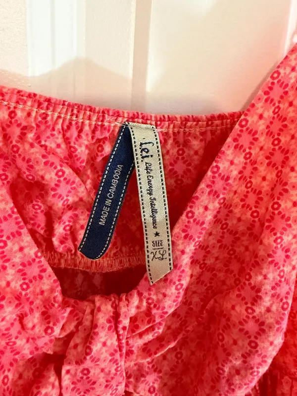 l.e.i. vintage spaghetti strap geometric sundress - Image 3