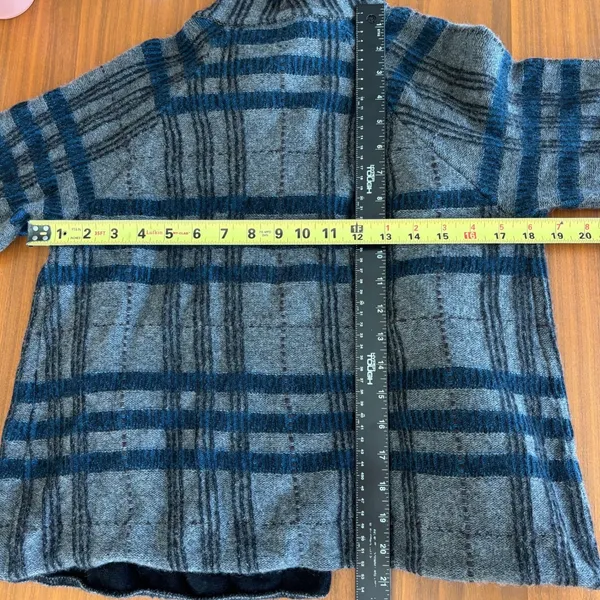 Vintage Antonio Melani Wool Cashmere Cardigan M Y2K Babydoll Twee Textured Knit - Image 7