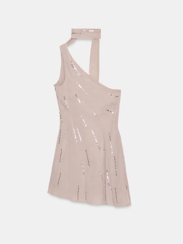 ZARA Asymmetrical Sequin Mini Dress - Image 6