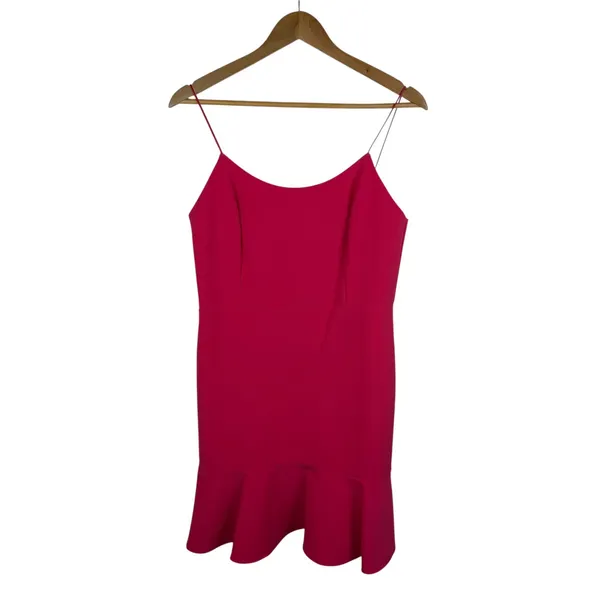NWT Alice + Olivia Andalasia Fit & Flare Mini Dress Sz‎ 12 Watermelon Pink Party - Image 2