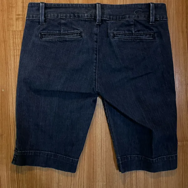 American Eagle Outfitters Men's Dark Blue Relaxed Denim Shorts - Image 7
