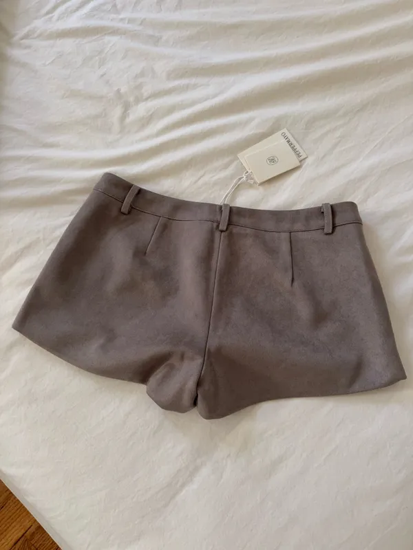 Peppermayo Suede Micro Shorts Grey - Image 4