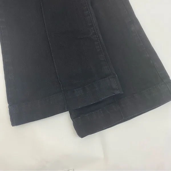 Revice Denim Avalon Flare High Rise Cut Out Jeans: Black - Image 10