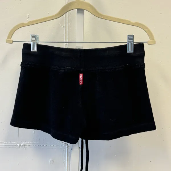Y2K Hard Tail Forever Black French Terry Lounge Shorts Y-117B Small Made in USA - Image 2