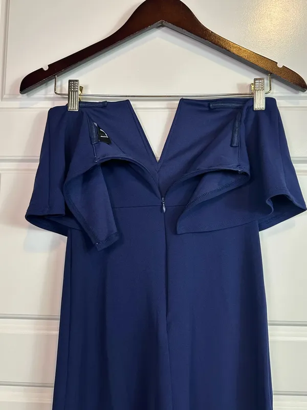Lulus Women’s Power of Love Navy Blue Strapless Stretch Knit Jumpsuit Size XS - Image 4