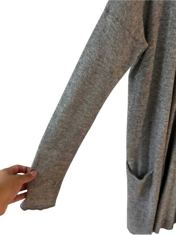 Cuyana Single Origin Cashmere Long Cardigan Gray Size M/L - Image 6