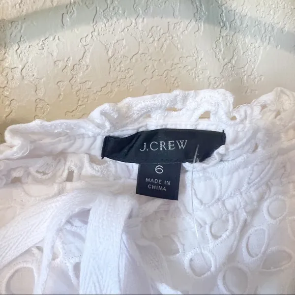 J Crew Eyelet White High Rise Shorts - Image 7