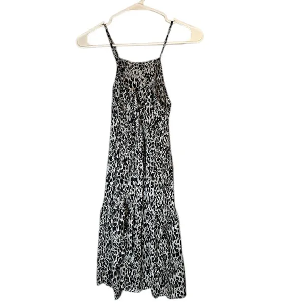 Abercrombie & Fitch Women’s Black White Animal Print Sleeveless Mini Dress XS - Image 2
