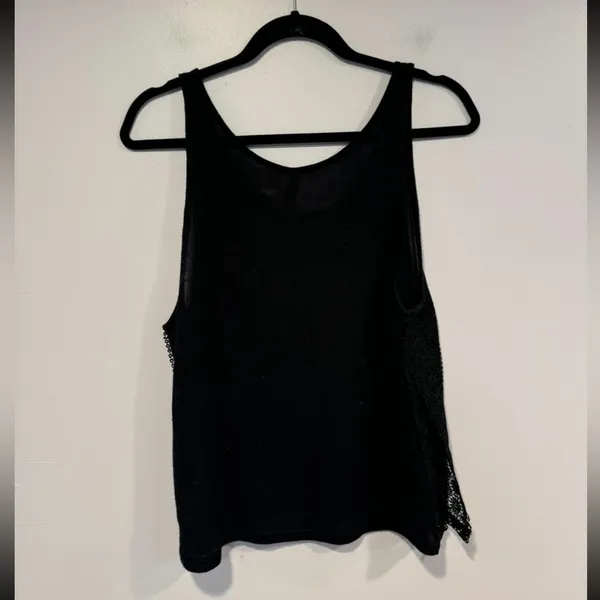 H&M Divided black split side lace‎ tank top - Image 4