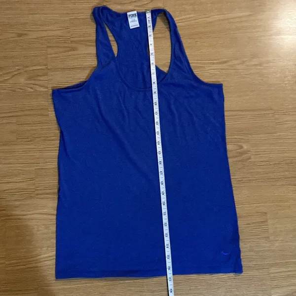 Victoria’s Secret PINK racer back tank top-royal blue. Size Large - Image 6