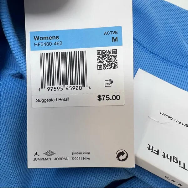Jordan Artist Series Darien Birks Bike Shorts Womens M Coast Blue NWT HF5480-462 - Image 6