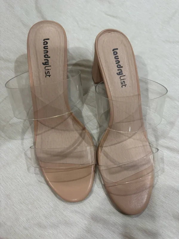 LaundryList clear/nude Heels Size 10 - Image 2