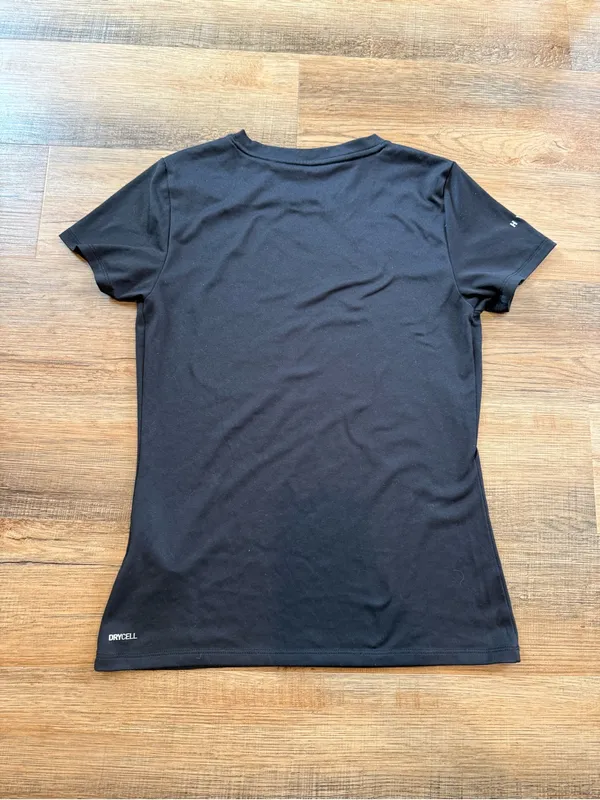 Puma Women’s Black Tee with Pink VEGAS Graphic - Image 2
