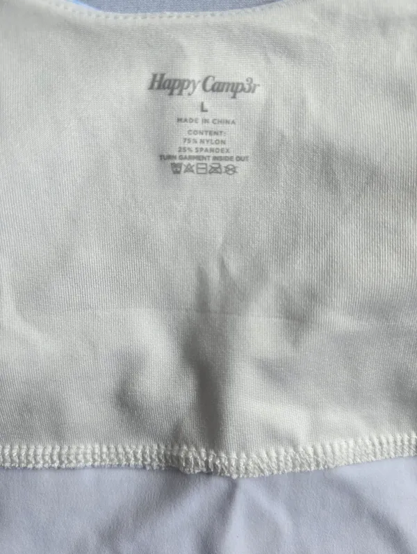 Happy Camp3r Women’s Blue Marble-Print Tank‎ Top Size L - Image 9