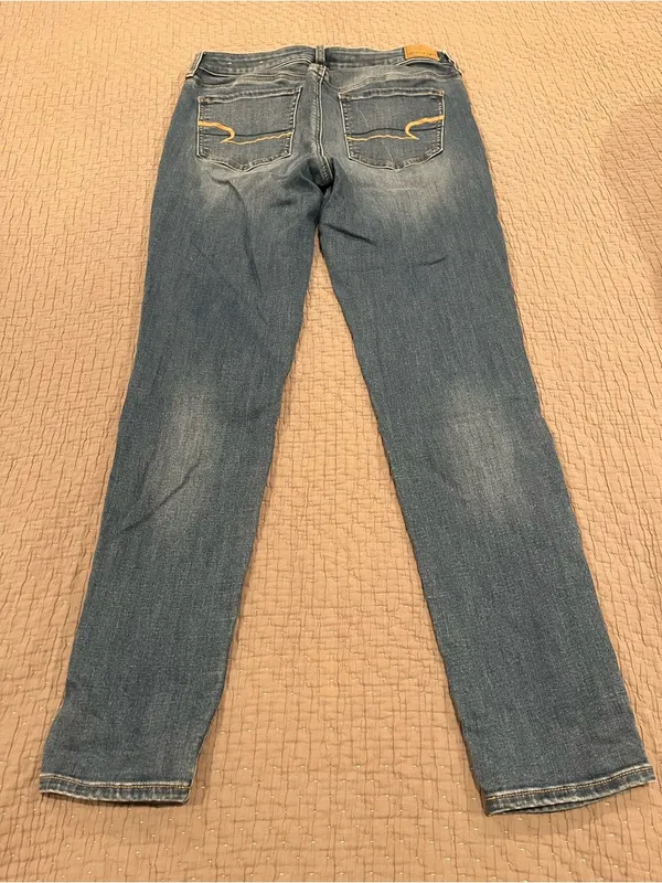 American Eagle Next Level Stretch Skinny Jeans - Blue Wash - Size 10 Long - Image 2