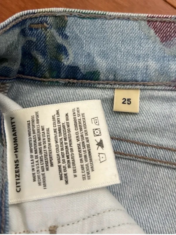 Citizens of Humanity Vintage Olivia Floral Jeans Size 25 - Image 7