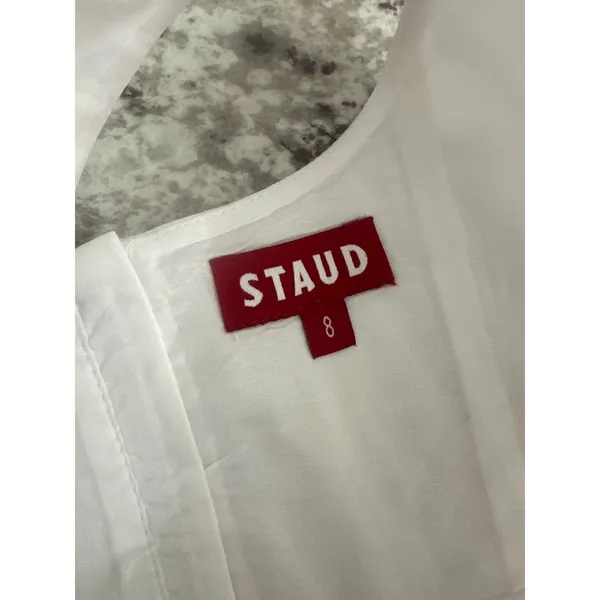 Staud white cropped tank top sz 8 - Image 3