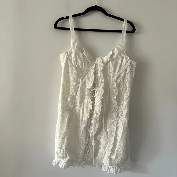For Love & Lemons Mandy Mini White Lace Dress NWT Size XL - Image 2