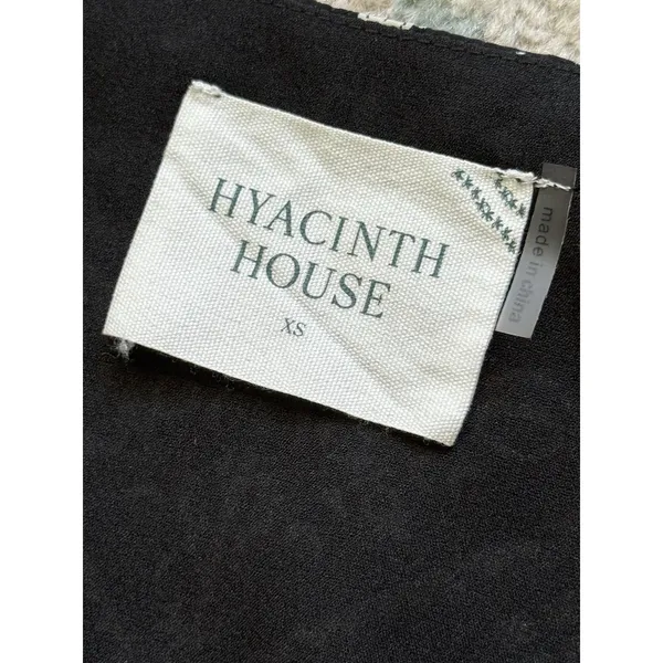Tuckernuck Hyacinth‎ House Square Neck Sabrina Midi Dress XS Black White Print - Image 3