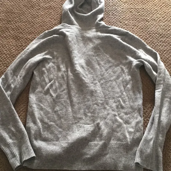 JCrew Hooded Grey Sweater Gray - Image 5