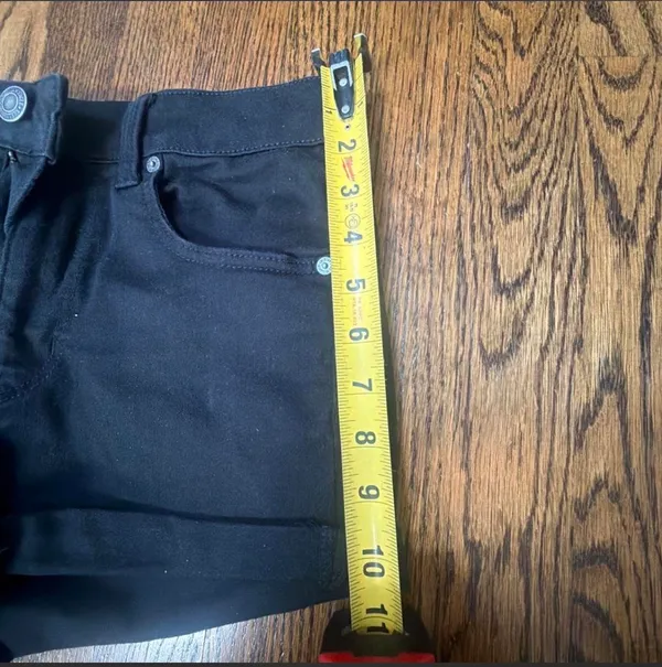 American eagle black high rise shortie denim shorts - Image 6