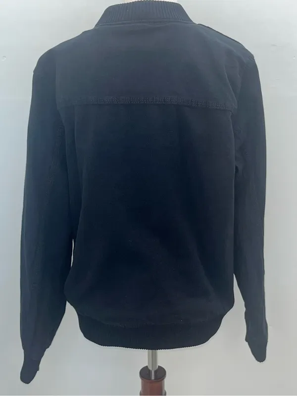 Carhartt Women’s Black Canvas Bomber Full Zip Utility Pocket Jacket Large 12/14 - Image 5