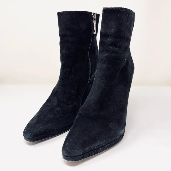 PRADA black suede ankle boots, made in Italy, size 39 - Image 6