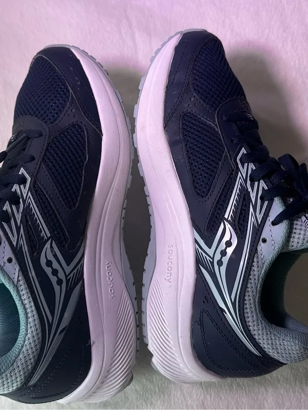 Saucony Women's Navy and Light Blue Running Sneakers - Image 9