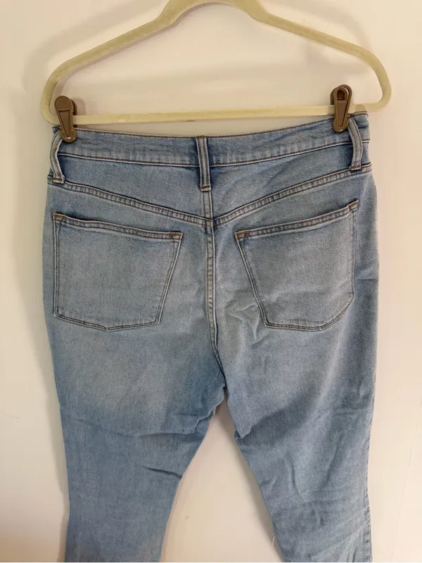 J. Crew Light Blue Skinny Jeans with Distressed Knees high raise 30 - Image 5