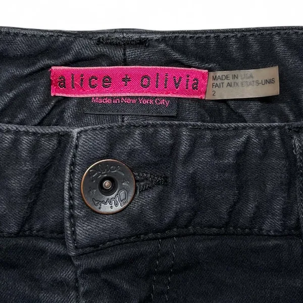 Alice + Olivia Black Low-rise Skinny Jeans Size 2 Boho Style EUC - Image 8