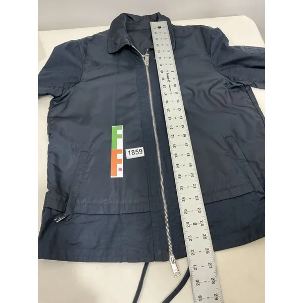Womans Armani Exchange Navy Blue Zip Up Windbreaker Jacket Small - Image 6