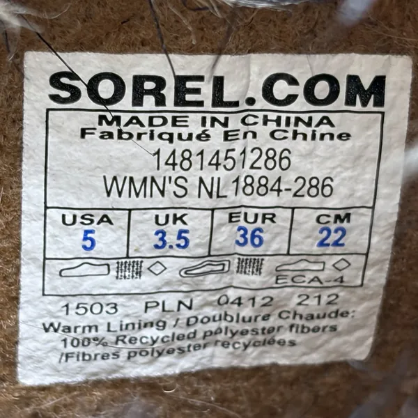 Sorel Womens 5 Boots Cozy Joan Tall Felt Faux Fur Tan Warm Pull On NL1884-286 - Image 10