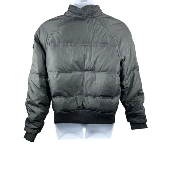 LFL Lust For Life Black Down Waterfowl Feather L Bomber Puffer Jacket - Image 2