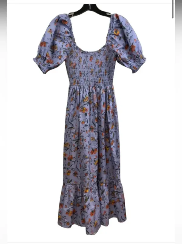 Hill House Lila Nap Dress summer Thistle Fleur Chintz lavender floral rare $200 - Image 4