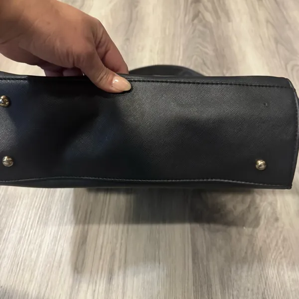 Michael Kors Black Satchel with Gold Accents - Image 4