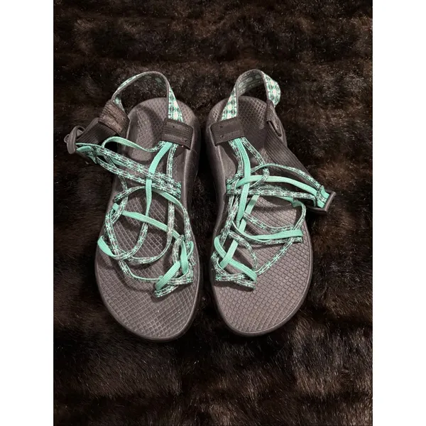 Chaco ZX/3 Womens Sandals Green Dual Adjustable Stap Classic Sport Outdoor US 8 - Image 2