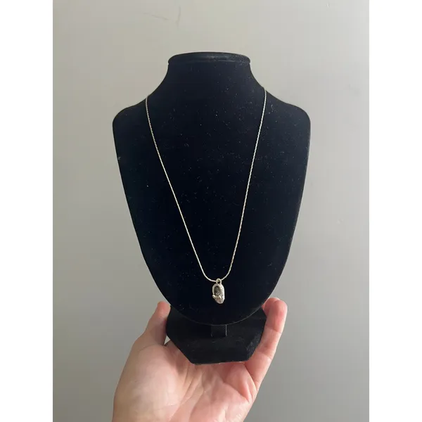 Sterling Silver Ballet Slipper Pendant Necklace .925 Dainty Baby Shoe Jewelry - Image 2