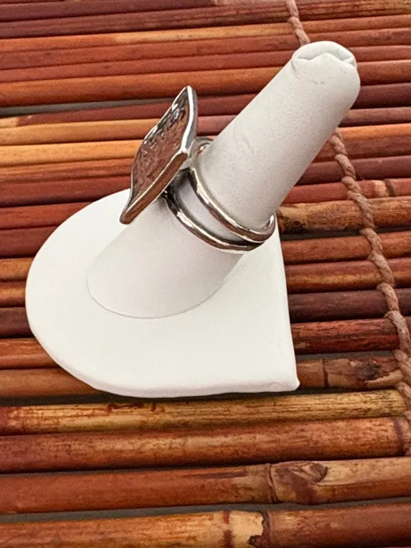 Silpada Square Hammered Sterling Silver Ring 7.5 - Image 4