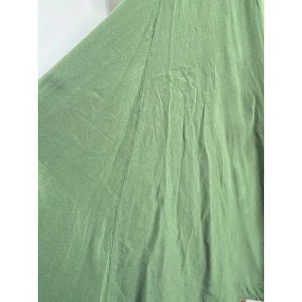 Polagram Green Midi Dress Size S Boho Cottagecore Prairie Crochet Flutter Sleeve - Image 7
