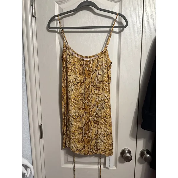 Reformation‎ Vivette Snake Print Mini Dress Square Neck Spaghetti Strap Coquette - Image 3