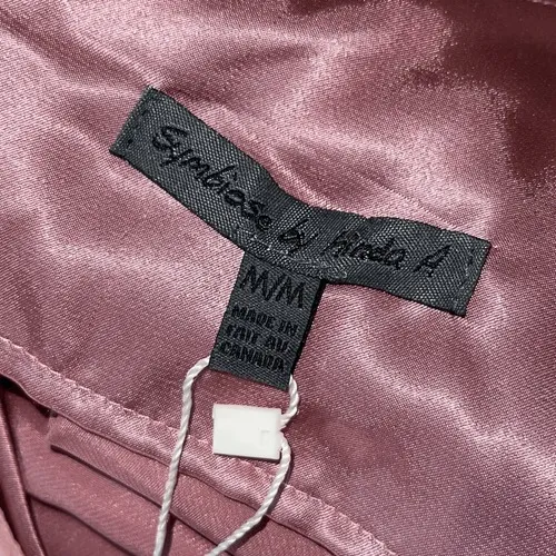 Symbiose by‎ Linda A Mini Dress Womens Medium Rose Pink Coquette Pleated Y2K - Image 8