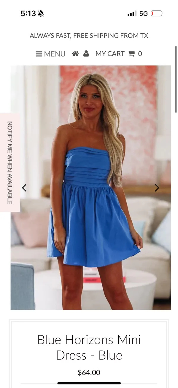 Blue mini dress  - Image 3